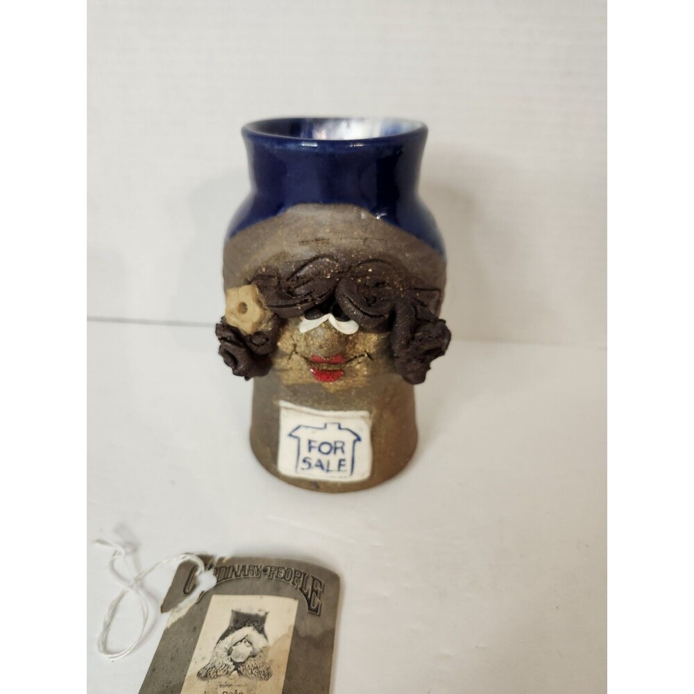 Ordinary People Face Mug United Studio Pottery  Signed Vintage Cup Ugly Cup
